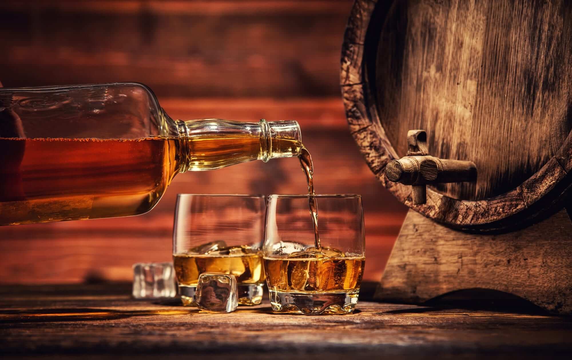After hours whiskey delivery — pouring a glass for a J&J Alcohol Delivery customer in the GTA