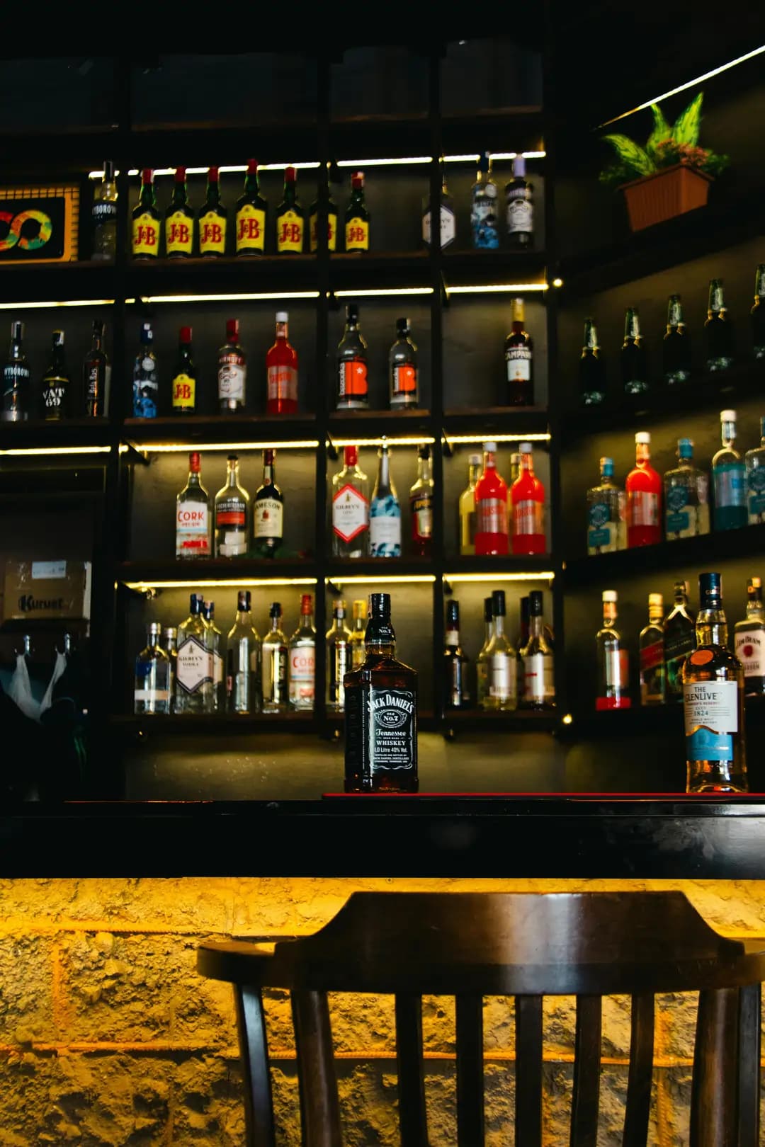 Whiskey shelf