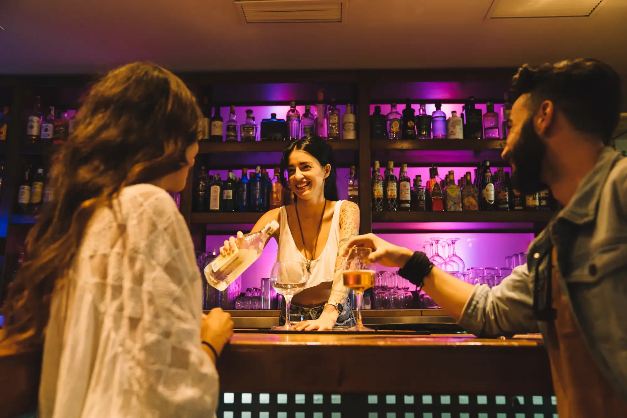Bar atmosphere — Burlington alcohol delivery customers