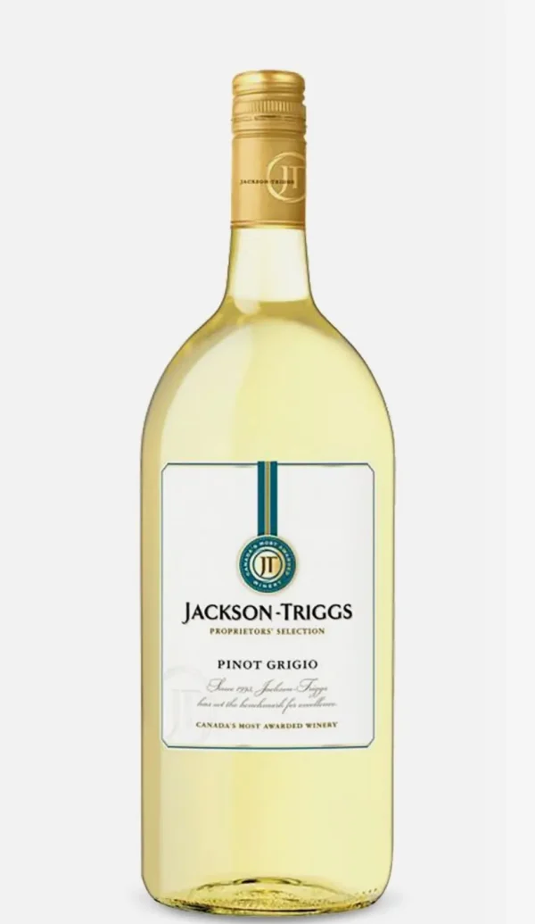 Jackson-Triggs Pinot Grigio bottle, a crisp and refreshing Canadian white wine.